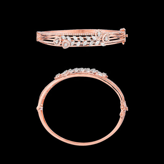 14K Rose Gold Diamond Kada - 1.62ct VS-FG