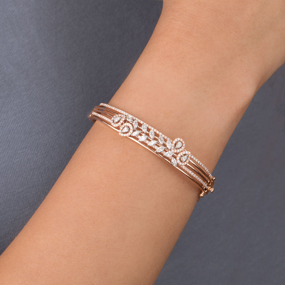 14K Rose Gold Diamond Kada - 1.62ct VS-FG