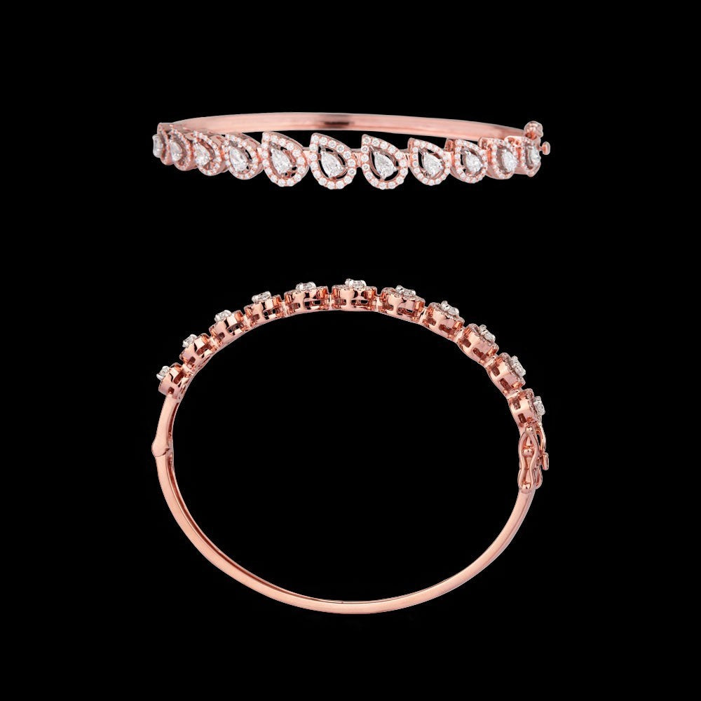 18K Rose Gold Diamond Kada - 1.58ct VS-SI-FG
