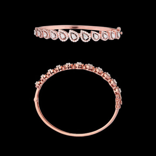 18K Rose Gold Diamond Kada - 1.58ct VS-SI-FG