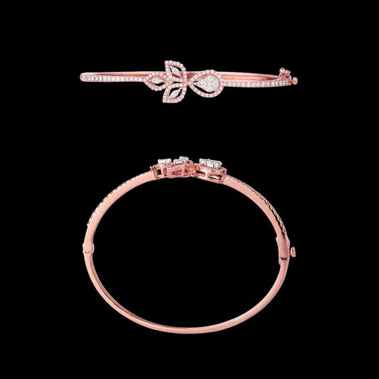 18K Rose Gold Diamond Kada - 1.05ct VS-SI-FG