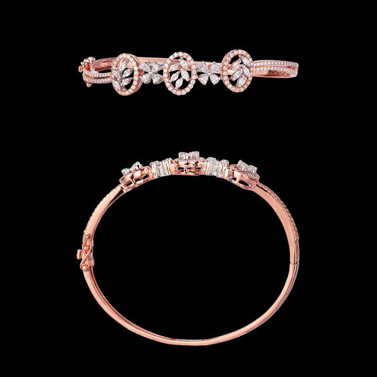 14K Rose Gold Diamond Kada - 1.57ct VS-FG