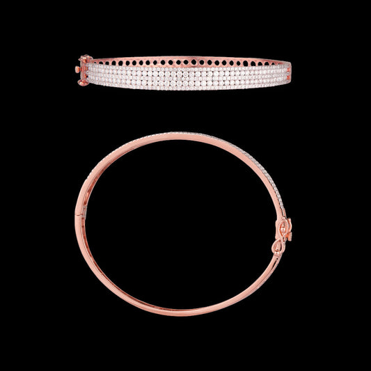 14K Rose Gold Diamond Kada - 1.75ct VS-FG
