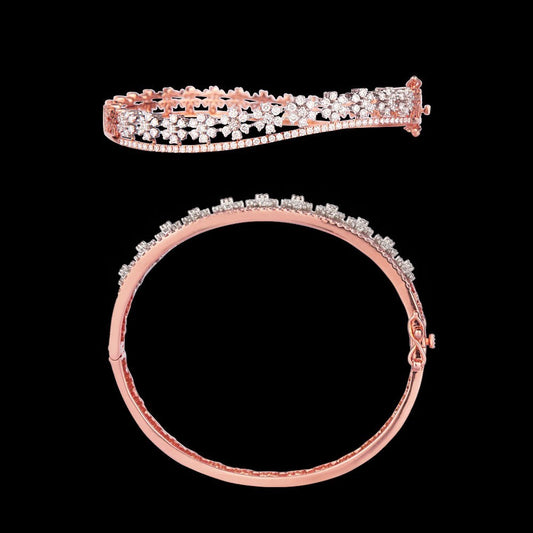 14K Rose Gold Diamond Kada - 1.57ct VS-FG