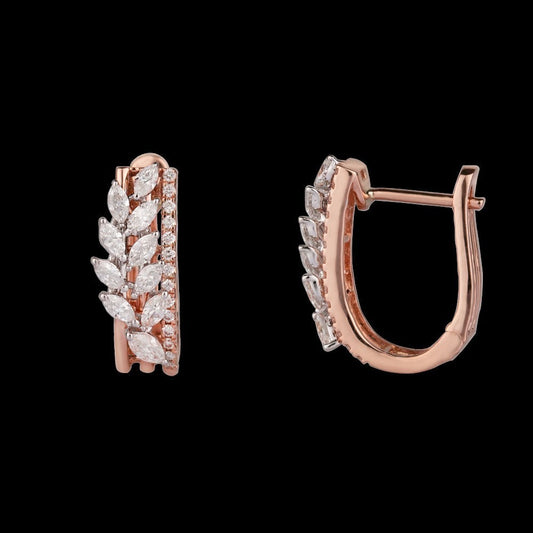 14K Rose Gold Diamond Earrings - 0.91ct VS-FG