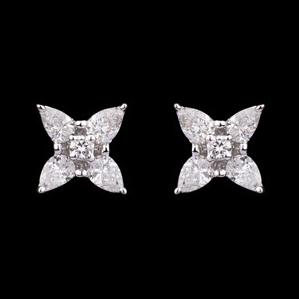 14K Rose Gold Diamond Earrings - 0.42ct VS-FG