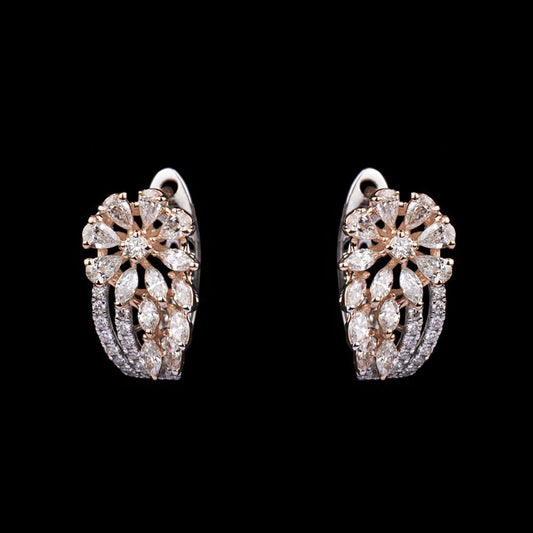 14K Rose Gold Diamond Earrings - 1.43ct VS-FG