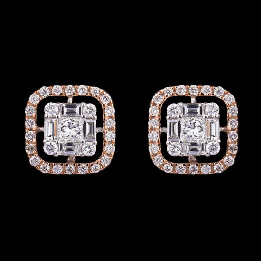 14K Rose Gold Diamond Earrings - 0.41ct VS-SI-FG
