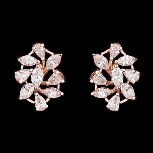 18K Rose Gold Diamond Earrings - 1.01ct VS-SI-FG