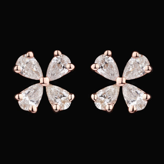 14K Rose Gold Diamond Earrings - 0.35ct VS-SI-FG