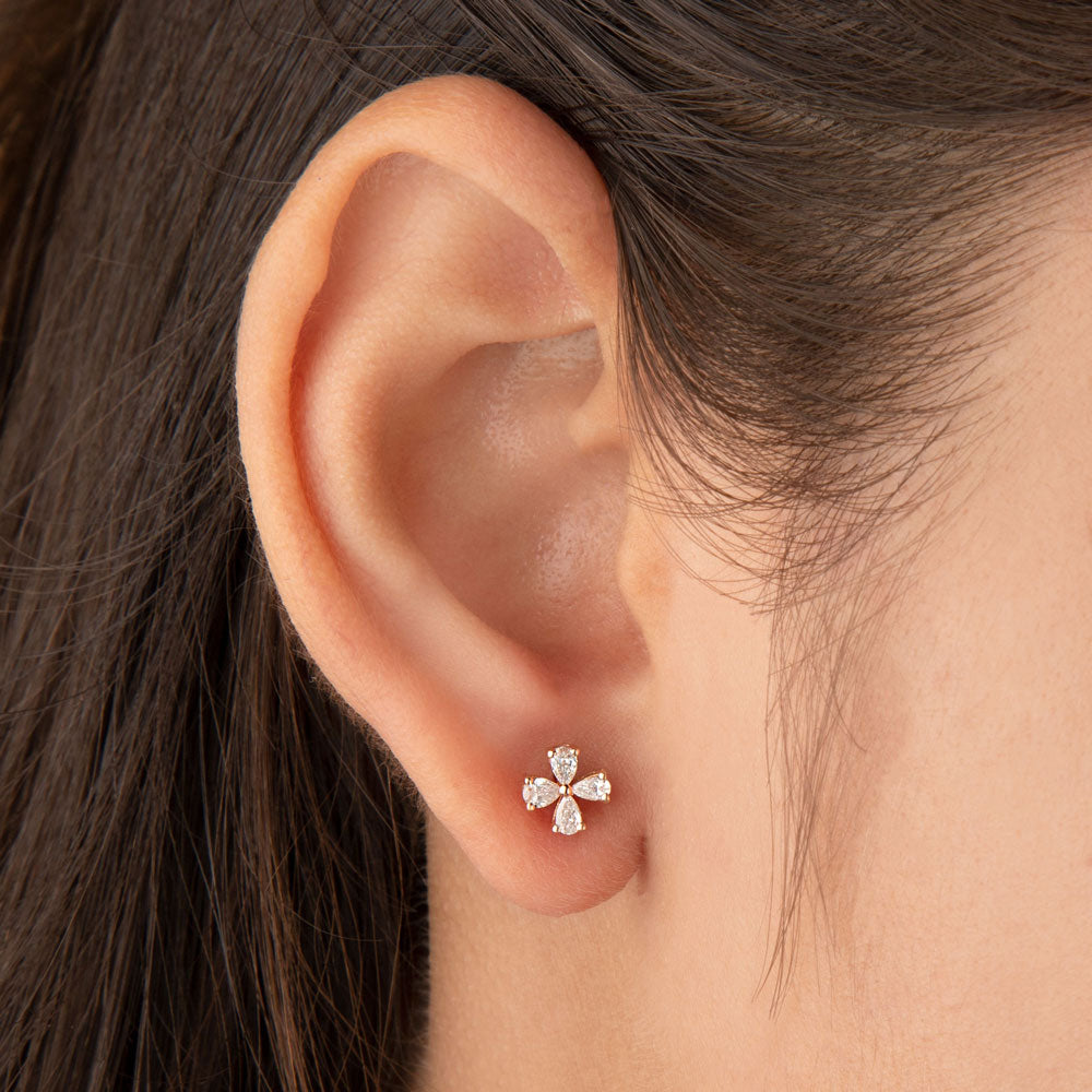 14K Rose Gold Diamond Earrings - 0.35ct VS-SI-FG