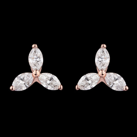 14K Rose Gold Diamond Earrings - 0.29ct VS-SI-FG