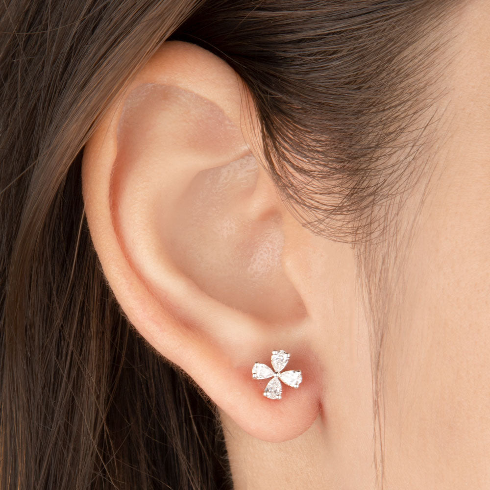 14K Rose Gold Diamond Earrings - 0.61ct VS-SI-FG