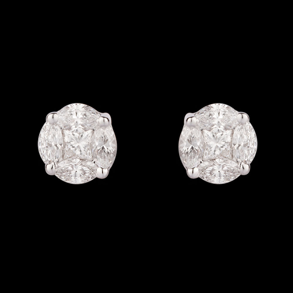 18K Rose Gold Diamond Earrings - 0.67ct VS-SI-FG