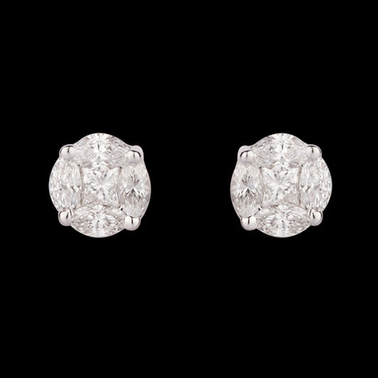 18K Rose Gold Diamond Earrings - 0.67ct VS-SI-FG