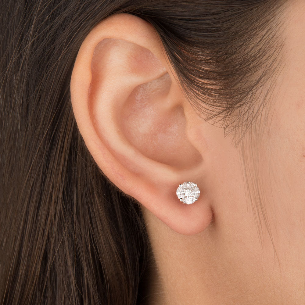 18K Rose Gold Diamond Earrings - 0.67ct VS-SI-FG