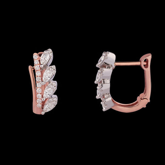 14K Rose Gold Diamond Earrings - 0.47ct VS-FG