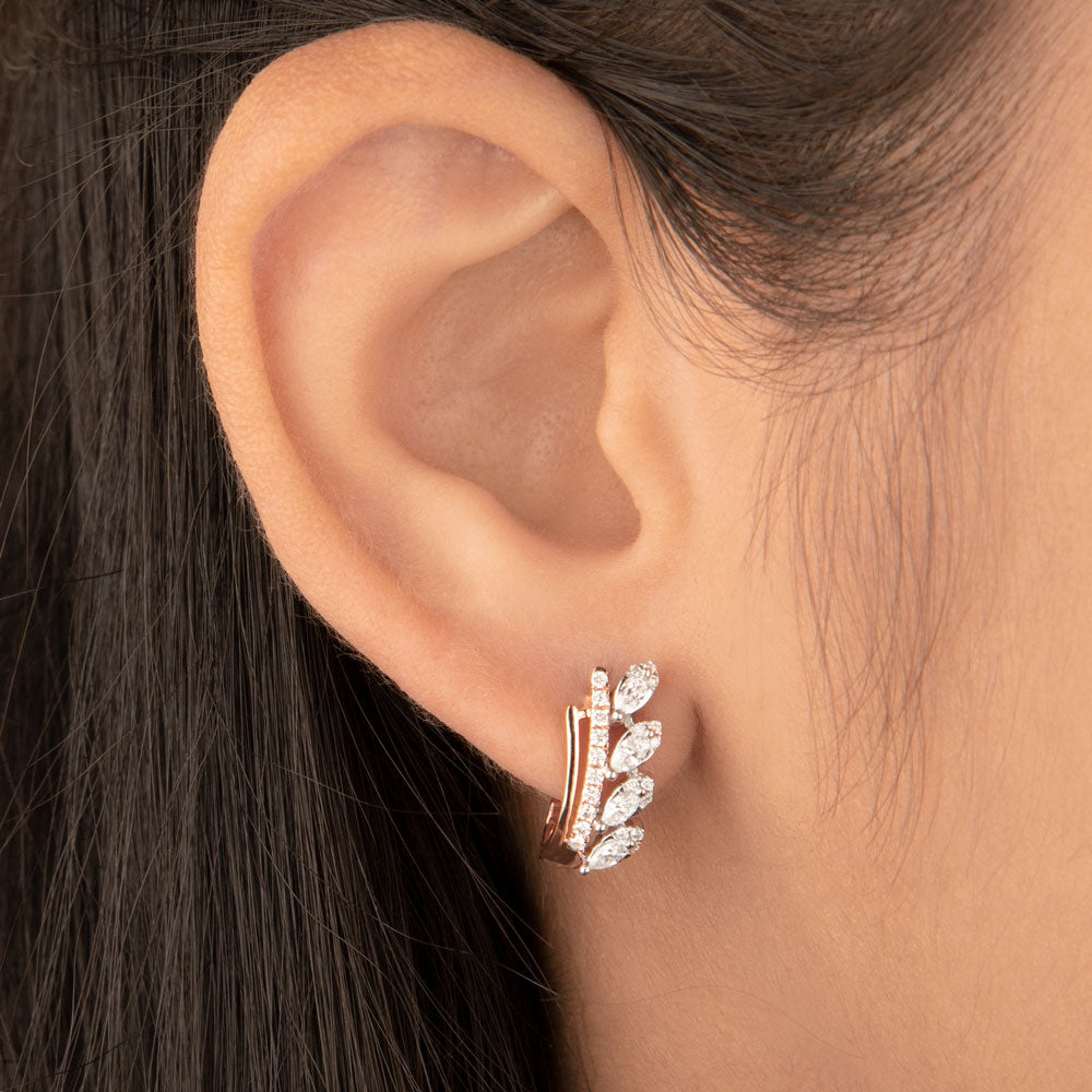 14K Rose Gold Diamond Earrings - 0.47ct VS-FG