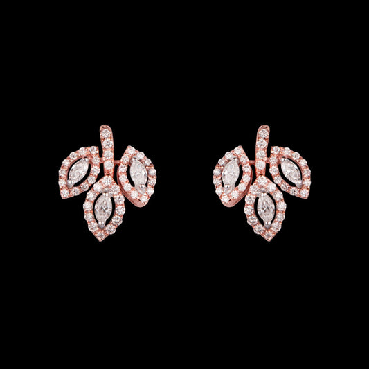 14K Rose Gold Diamond Earrings - 0.42ct VS-FG