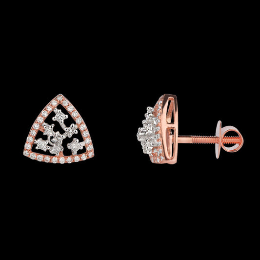 14K Rose Gold Diamond Earrings - 0.38ct VS-SI-FG