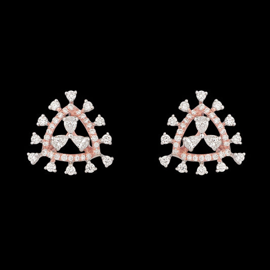 14K Rose Gold Diamond Earrings - 0.56ct VS-FG