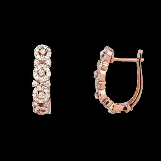 18K Yellow Gold Diamond Earrings - 0.685ct VVS-VS-GH