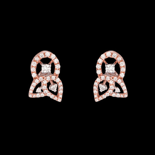 14K Rose Gold Diamond Earrings - 0.35ct VVS-VS-GH