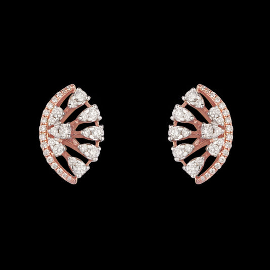 14K Rose Gold Diamond Earrings - 0.6ct VVS-VS-GH