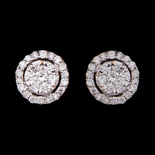 18K Rose Gold Diamond Earrings - 0.23ct VVS-FG