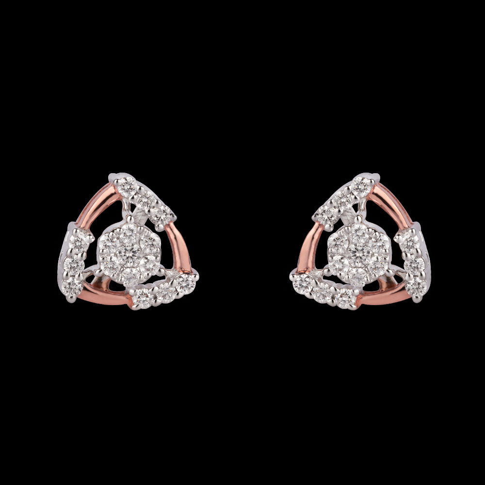 14K Rose Gold Diamond Earrings - 0.47ct VS-HI