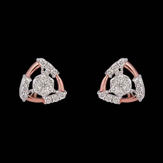 14K Rose Gold Diamond Earrings - 0.47ct VS-HI