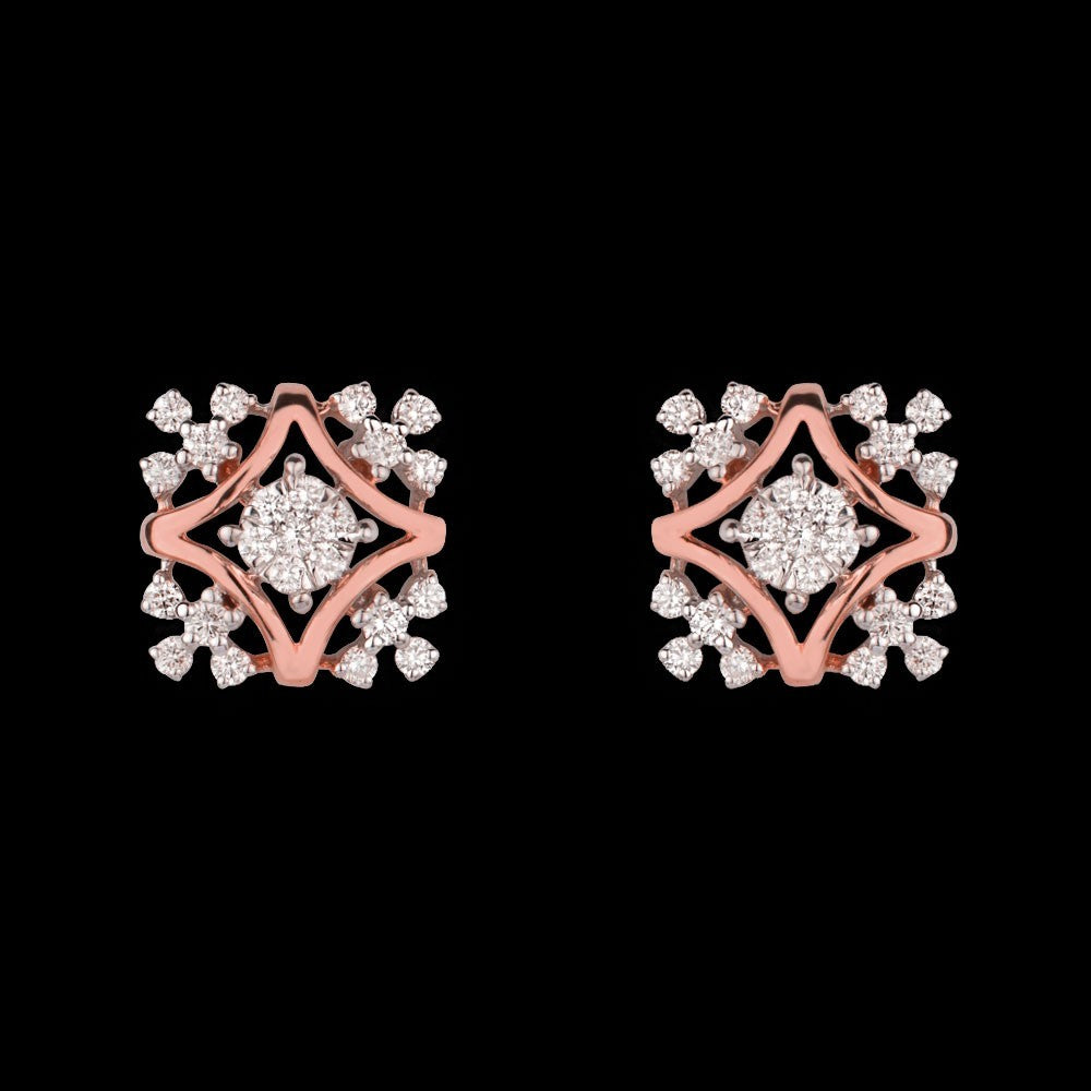 14K Rose Gold Diamond Earrings - 0.56ct VVS-VS-GH