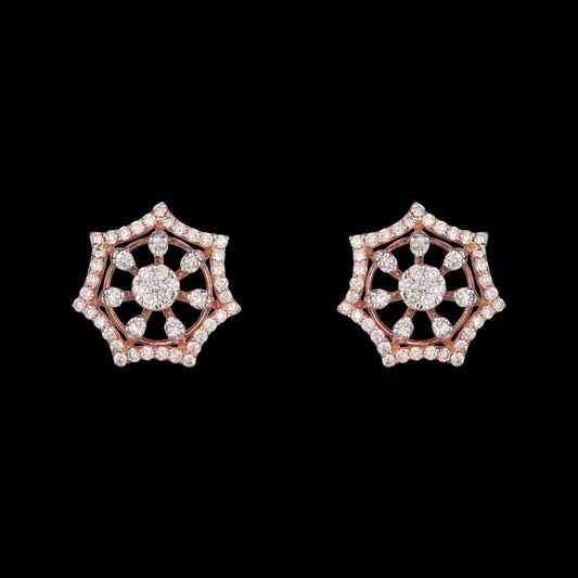 14K Rose Gold Diamond Earrings - 0.62ct VVS-VS-GH