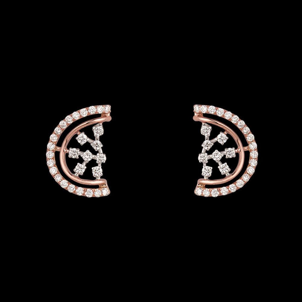 14K Rose Gold Diamond Earrings - 0.45ct VVS-VS-GH