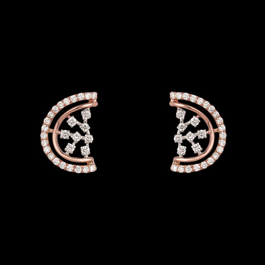 14K Rose Gold Diamond Earrings - 0.45ct VVS-VS-GH