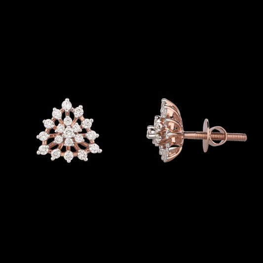 14K Rose Gold Diamond Earrings - 0.36ct VVS-VS-GH