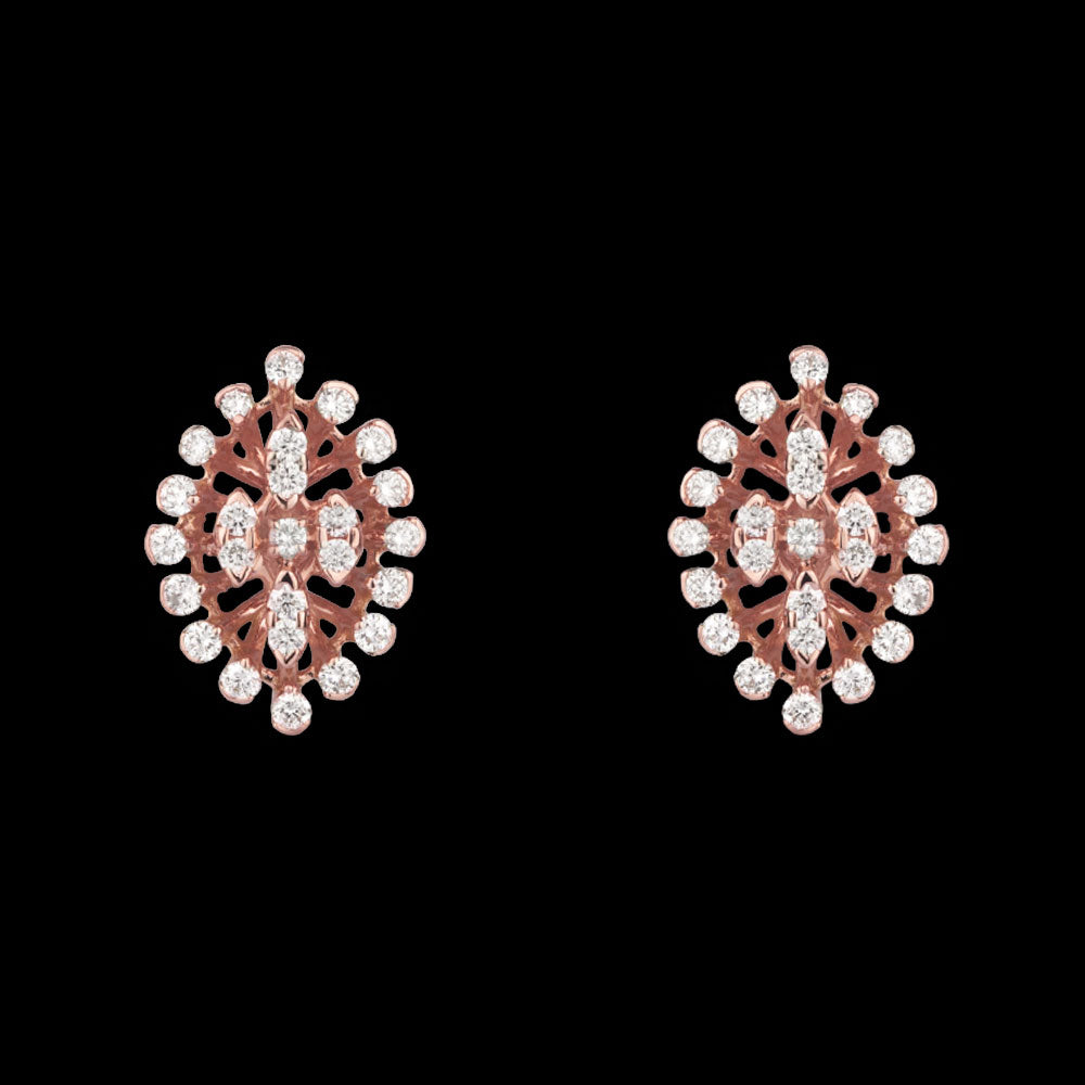 14K Rose Gold Diamond Earrings - 0.48ct VS-FG