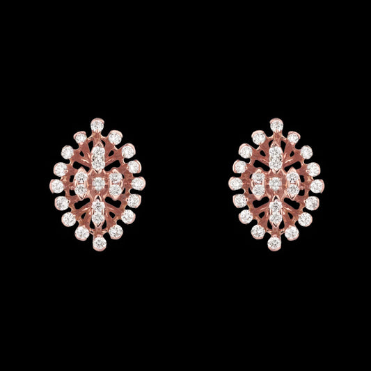 14K Rose Gold Diamond Earrings - 0.48ct VS-FG