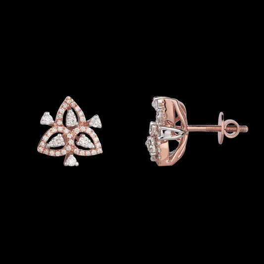 14K Rose Gold Diamond Earrings - 0.53ct VVS-VS-GH