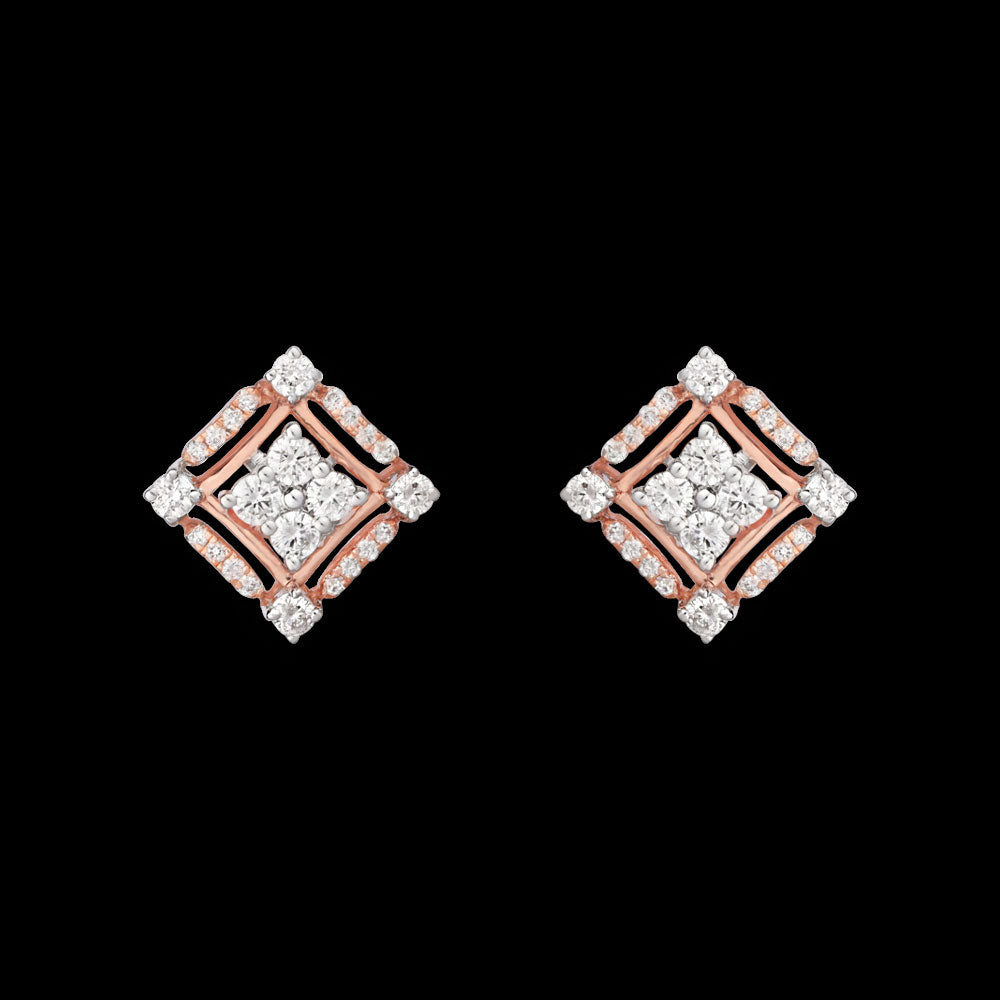 14K Rose Gold Diamond Earrings - 0.53ct VVS-VS-GH