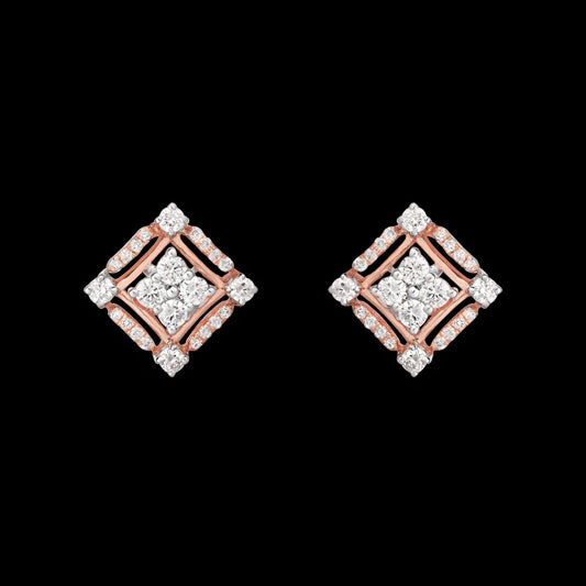 14K Rose Gold Diamond Earrings - 0.53ct VVS-VS-GH