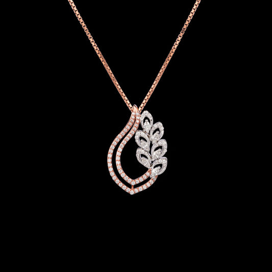 14K Rose Gold Diamond Pendant - 0.72ct VS-FG