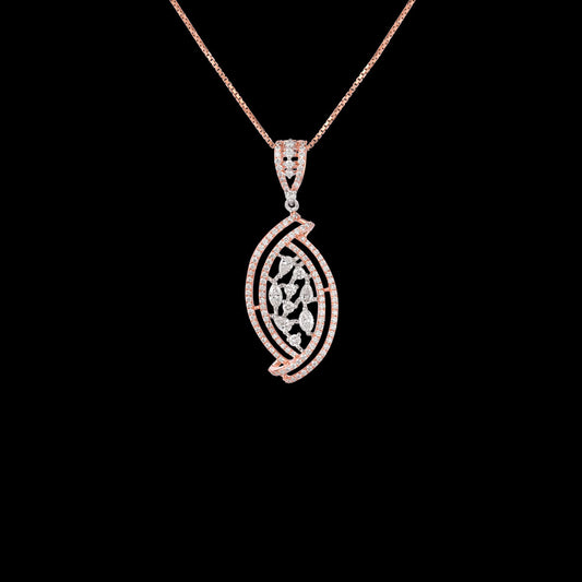 14K Rose Gold Diamond Pendant - 1.33ct VS-FG
