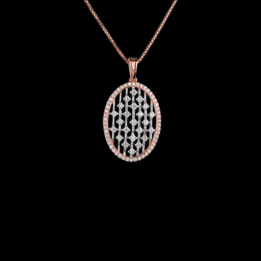 14K Rose Gold Diamond Pendant - 0.84ct VVS-VS-GH