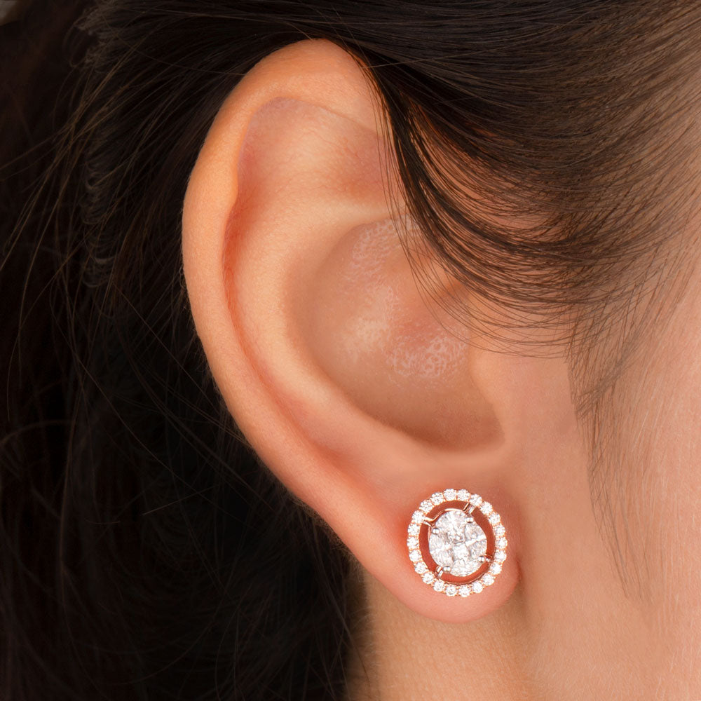 14K Rose Gold Diamond Jewellery - 0.96ct VS-FG