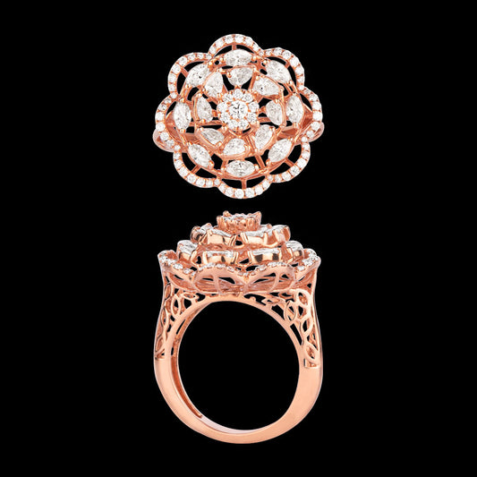 18K Rose Gold Diamond Ring - 1.52ct VS-FG