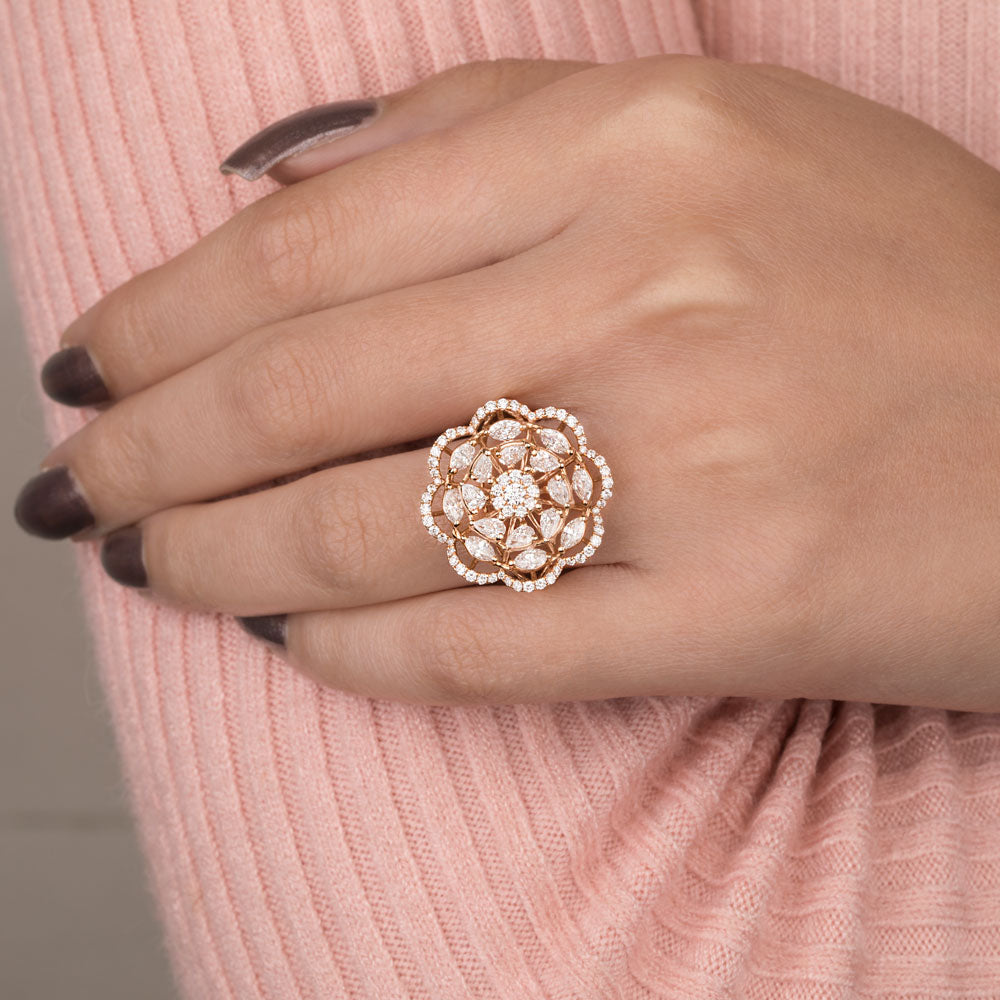 18K Rose Gold Diamond Ring - 1.52ct VS-FG
