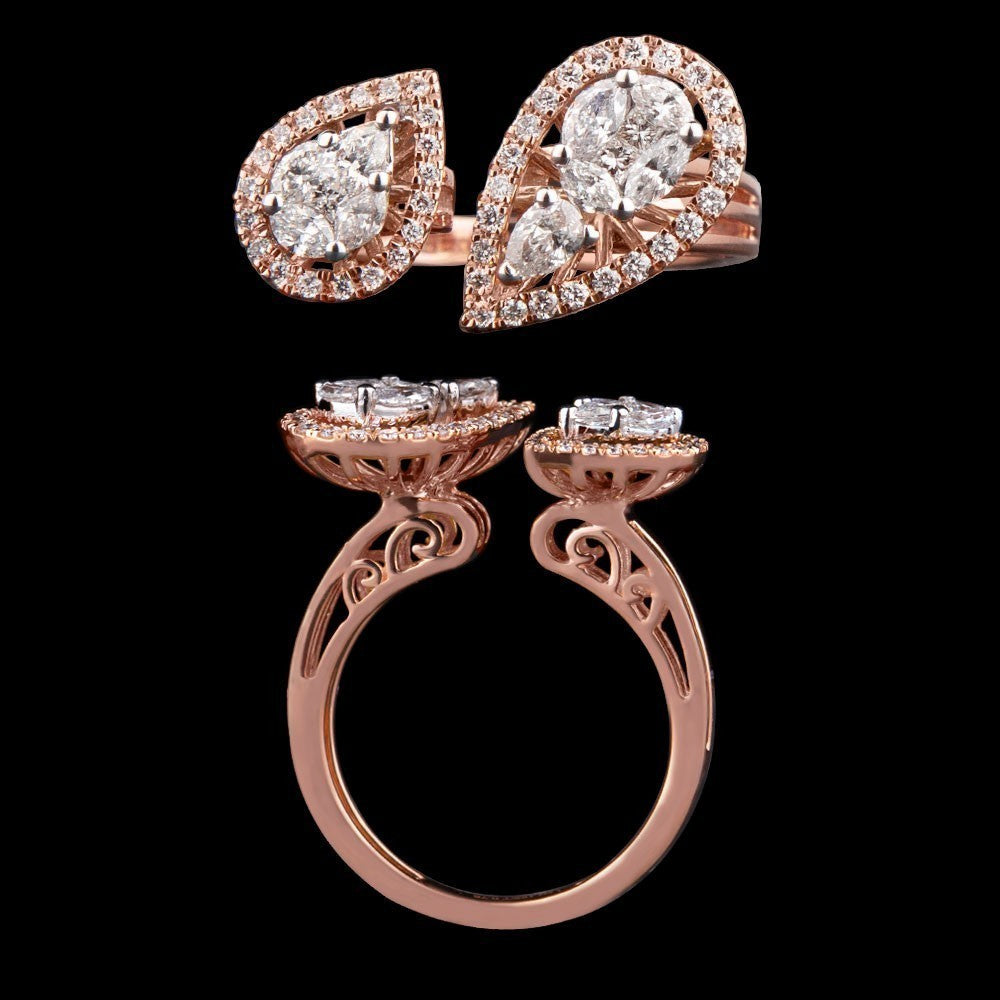 18K Rose Gold Diamond Ring - 0.79ct VS-FG