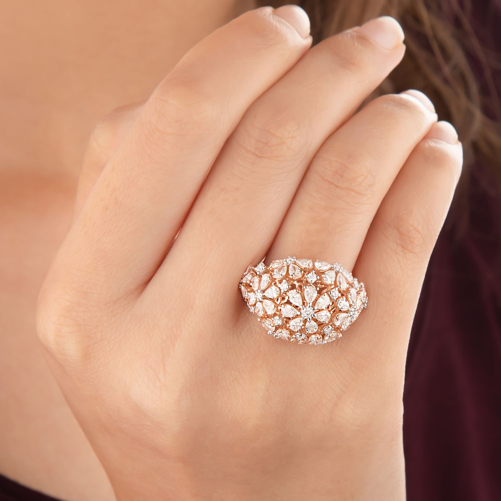 14K Two Tone Gold Diamond Ring - 2.82ct VS-FG