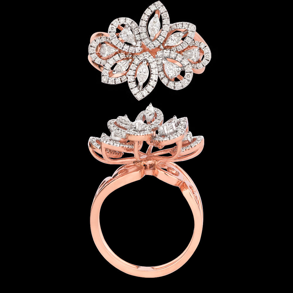 14K Rose Gold Diamond Ring - 0.91ct SI-GHI